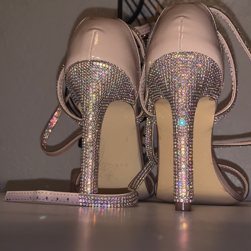 Nude Heels with rhinestones New in box